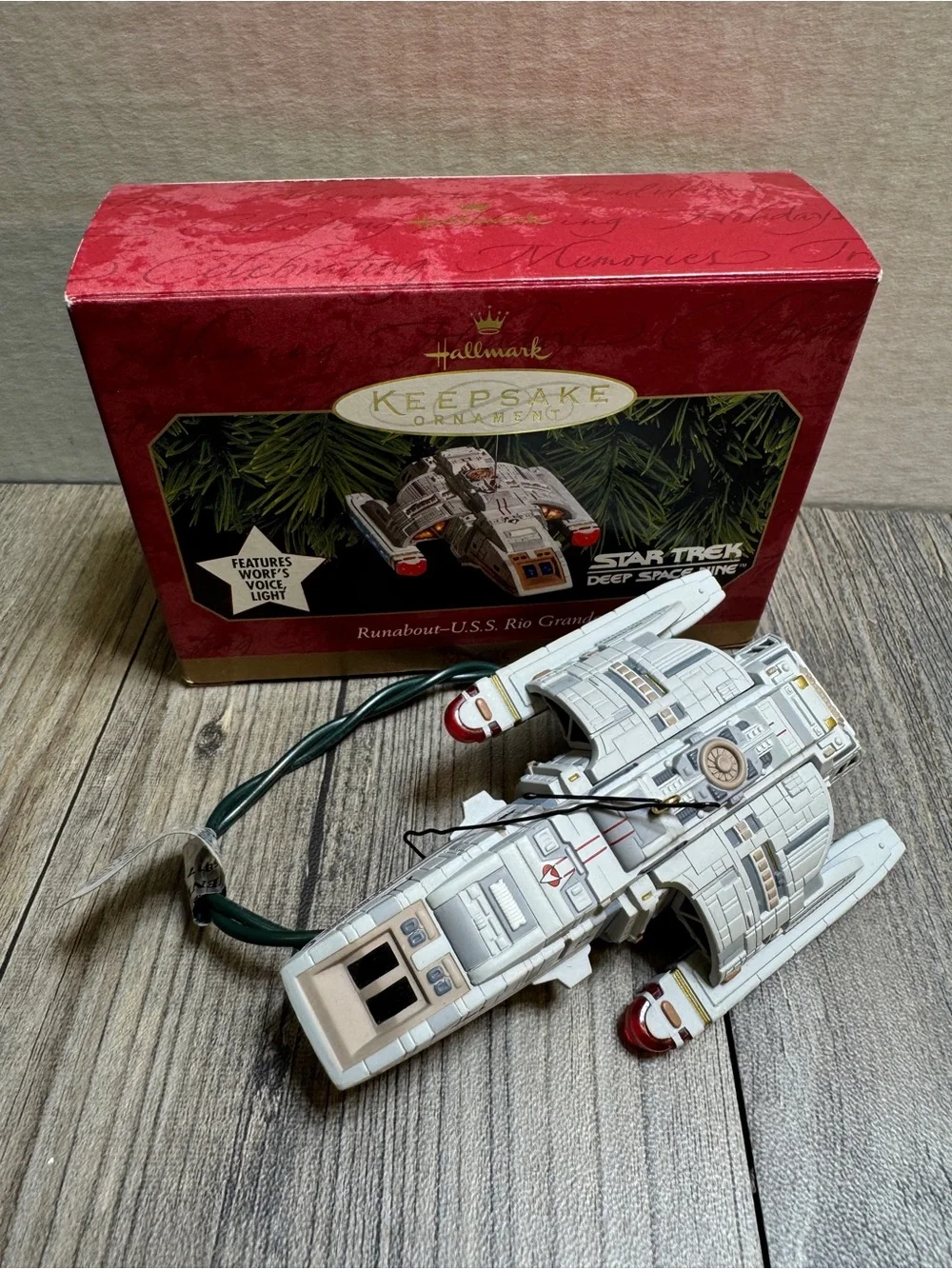 Vintage 1990s Hallmark Keepsake Star Trek Ornament (Lot 4x) RARE Blinking Lights